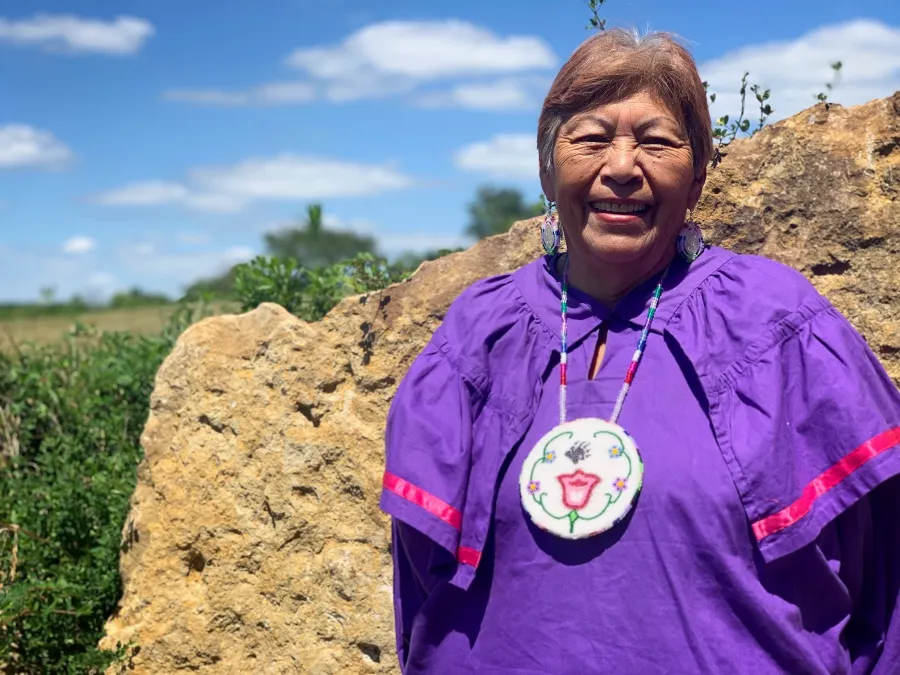 Nora Parker, a descendent of Kannekuk, on the Kickapoo Reservation in Kansas, 2019