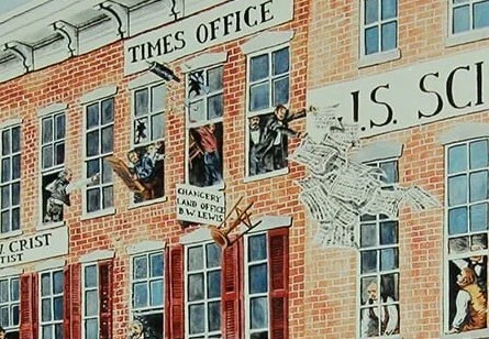 Historic brick building with 