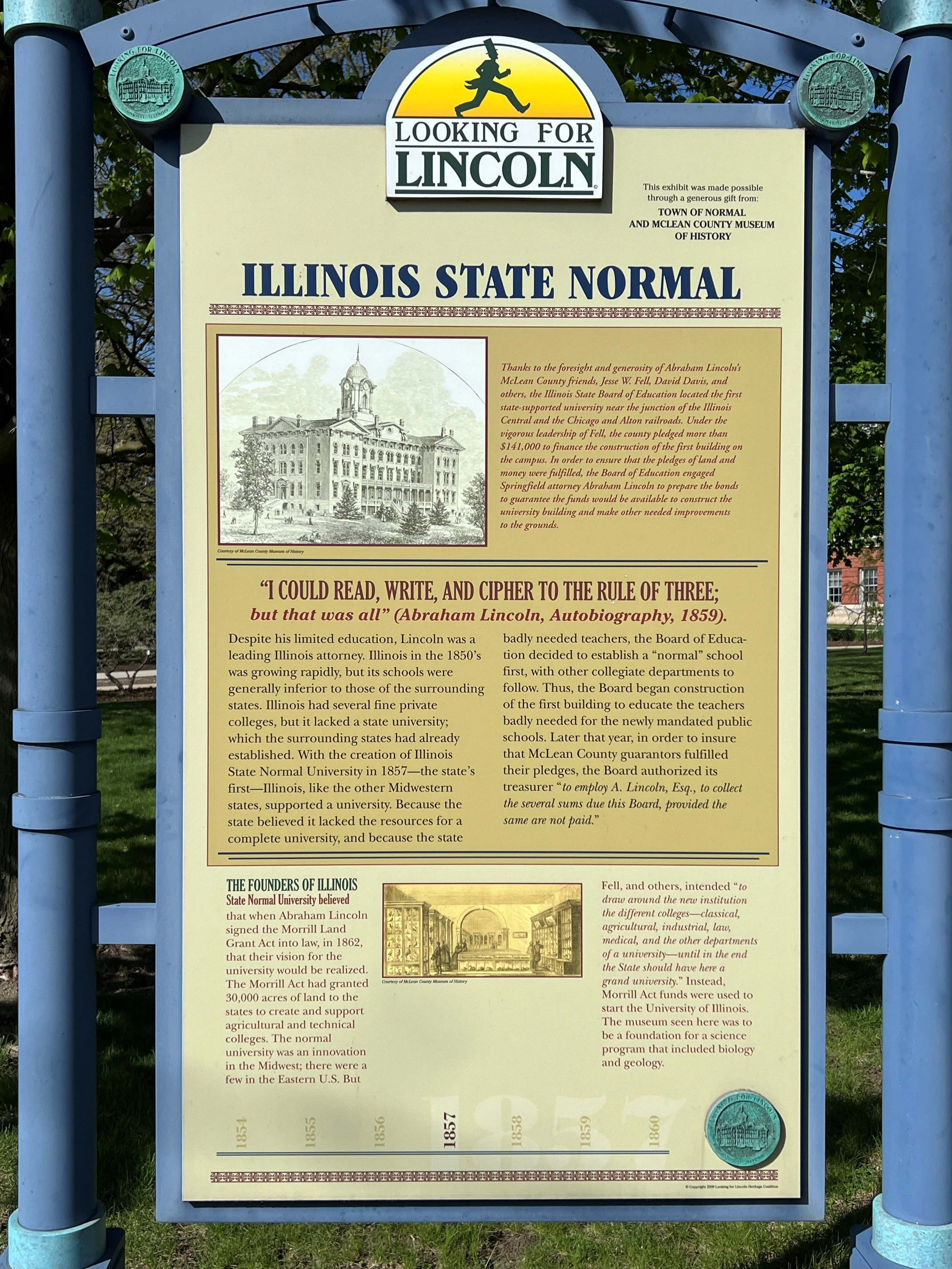 A historical marker sign titled 